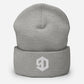 9D Wear Umgeschlagene Beanie Stick weiss