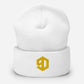 9D Wear Umgeschlagene Beanie Stick gold